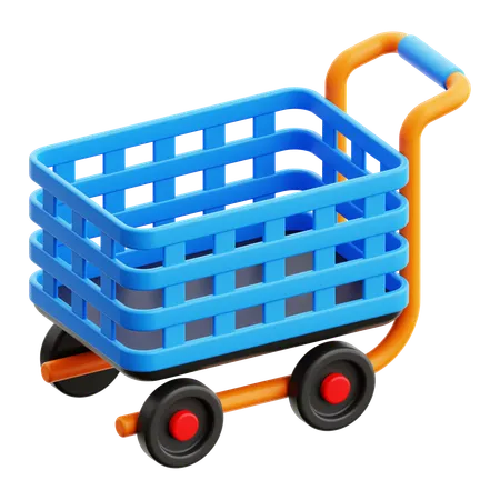 3 D Shopping Cart Icon 3D Icon