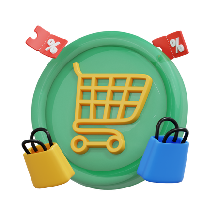 Shopping Cart  3D Icon