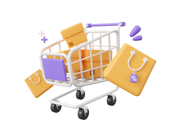 Shopping Cart  3D Icon