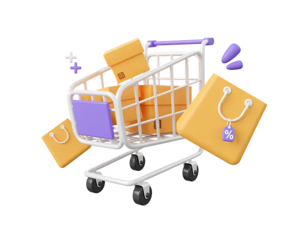 Shopping Cart  3D Icon