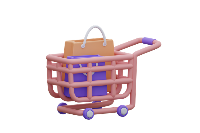 Shopping Cart  3D Icon