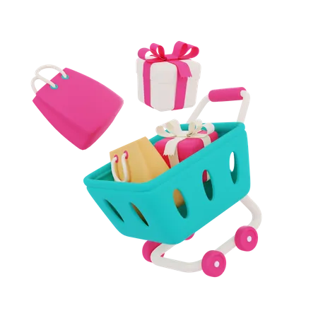 Shopping Cart  3D Icon