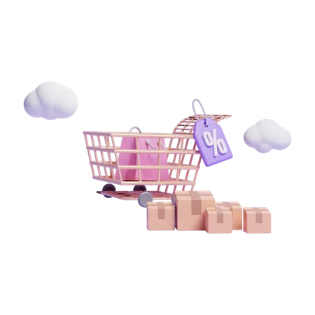 Shopping Cart  3D Icon