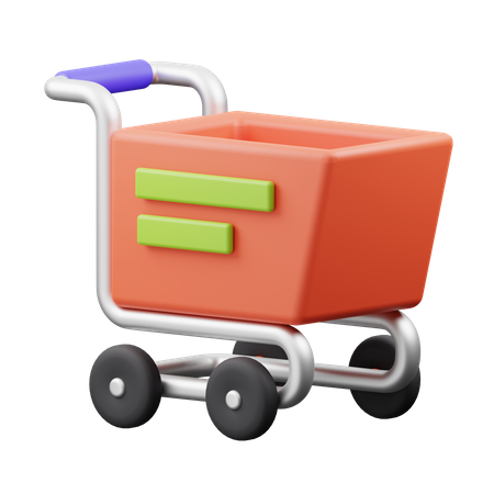 Shopping cart  3D Illustration