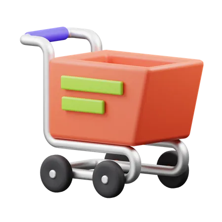 Shopping cart  3D Illustration