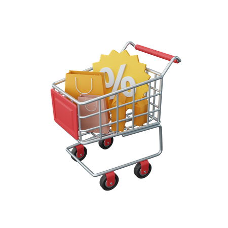 Shopping cart  3D Illustration