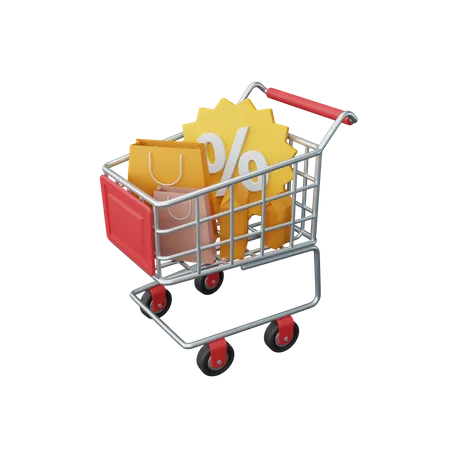 Shopping cart  3D Illustration