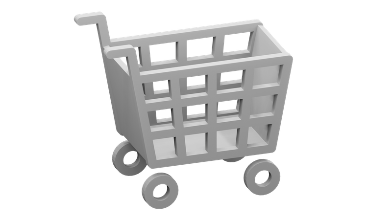 Shopping Cart  3D Illustration