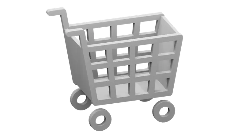 Shopping Cart  3D Illustration