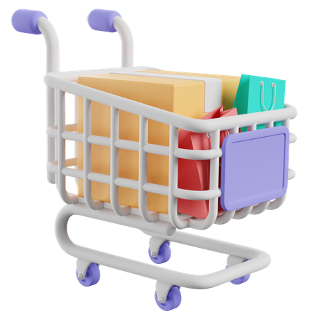 Shopping Cart  3D Illustration