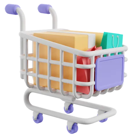 Shopping Cart  3D Illustration