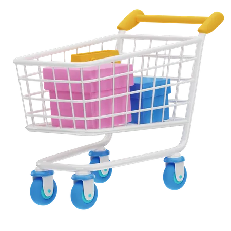 Shopping Cart  3D Illustration