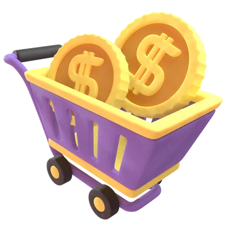 Shopping Cart  3D Illustration