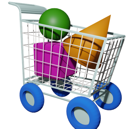 Shopping Cart  3D Illustration