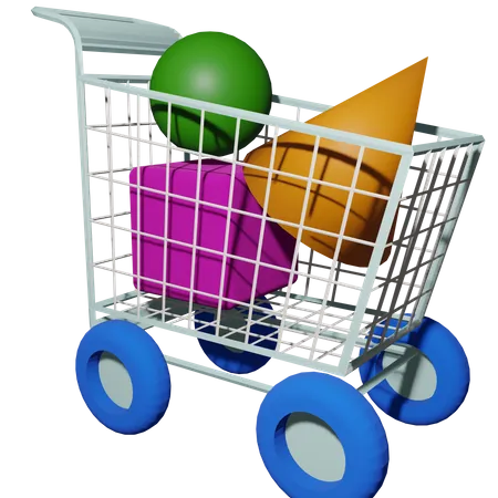 Shopping Cart  3D Illustration