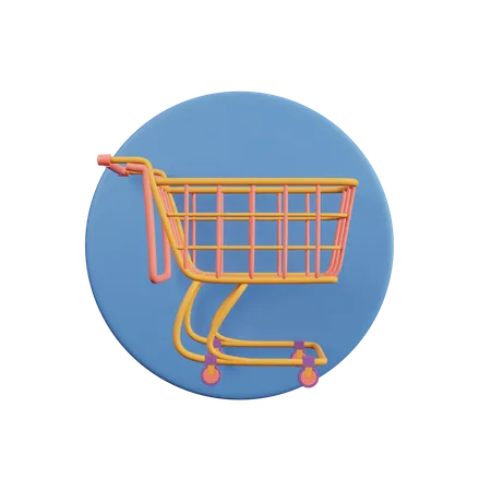 Shopping Cart  3D Illustration