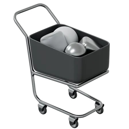 Shopping Cart  3D Illustration