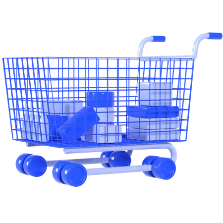 Shopping cart  3D Illustration