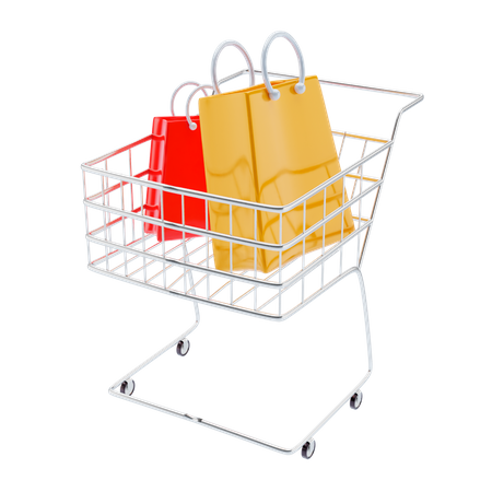 Shopping Cart  3D Illustration