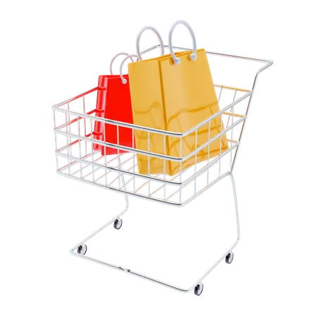 Shopping Cart  3D Illustration