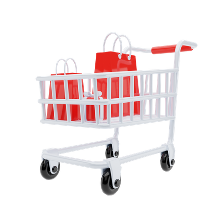 Shopping Cart  3D Illustration