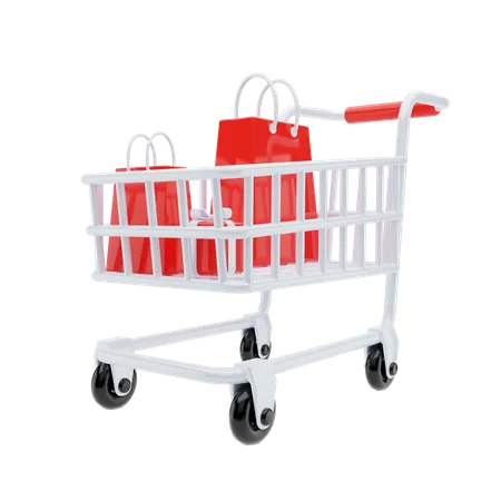 Shopping Cart  3D Illustration