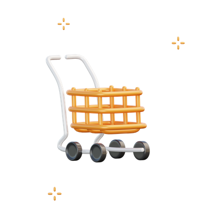 Shopping Cart  3D Illustration