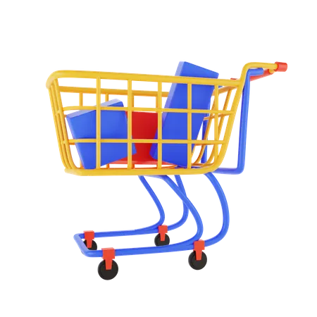 Shopping Cart  3D Illustration