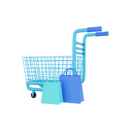 Shopping Cart  3D Illustration