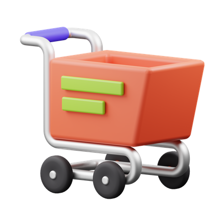Shopping cart  3D Illustration
