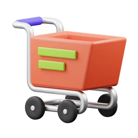 Shopping cart 3D Illustration