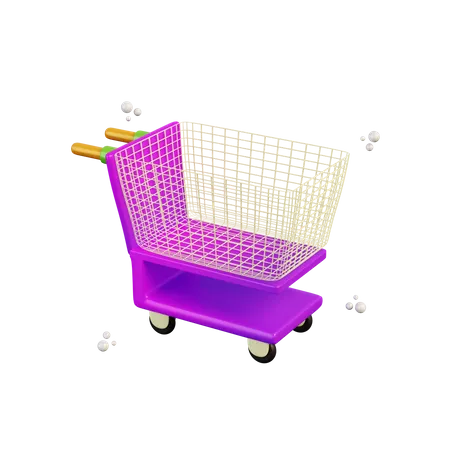 3 D Rendering Shopping Cart Icon Illustration Object 3D Illustration