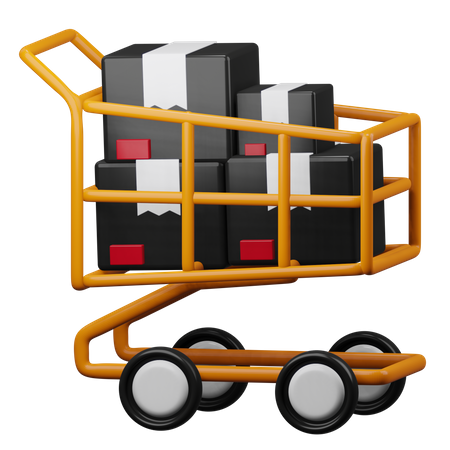 Shopping Cart 3D Illustration