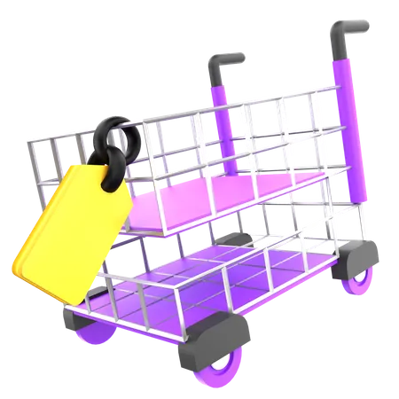 3 D Icon Shopping Cart Illustration 3D Icon