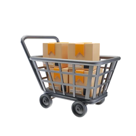 These Are 3 D Shopping Cart Icons Commonly Used In Design And Games 3D Icon