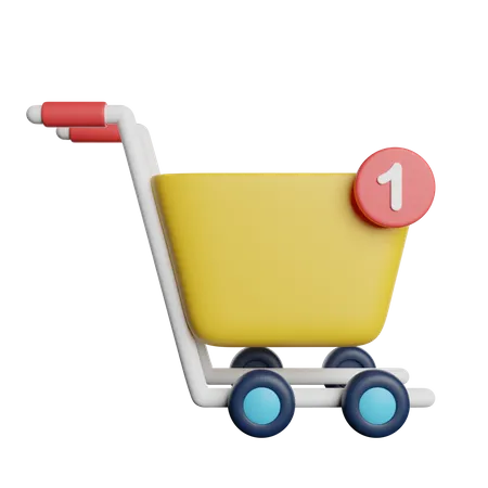 Shopping Cart Basket 3D Icon