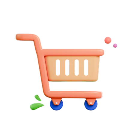 Shopping Cart Delivery  3D Icon