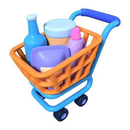 Shopping Cart Full  3D Icon