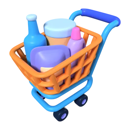 Shopping Cart Full  3D Icon