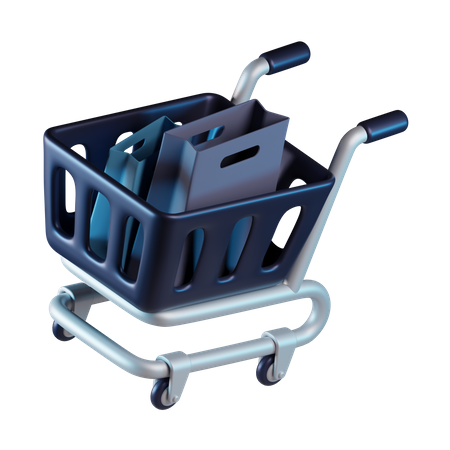 Shopping cart full  3D Icon