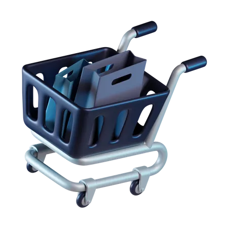 Shopping cart full  3D Icon