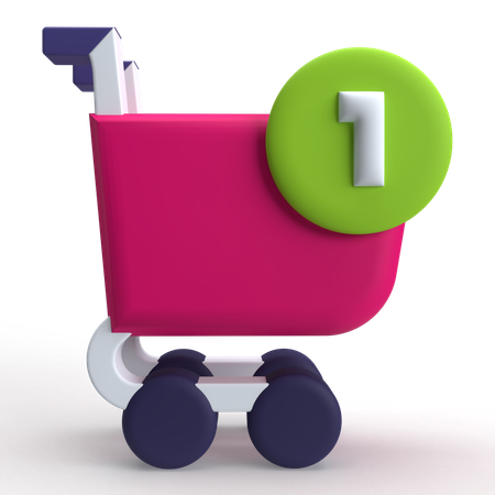 Shopping Cart Notification  3D Icon