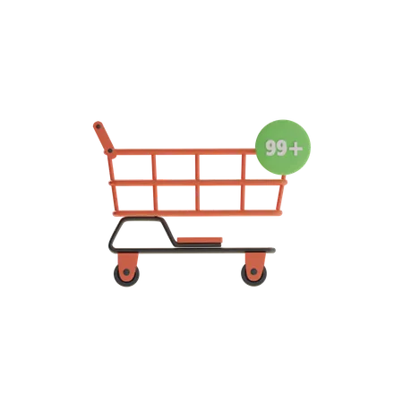 Shopping Cart Notification  3D Icon