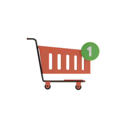 Shopping Cart Notification  3D Icon