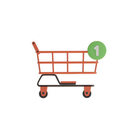 Shopping Cart Notification  3D Icon