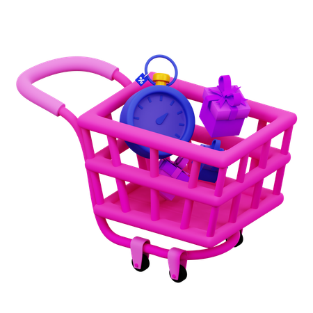 Shopping Cart Sale  3D Icon