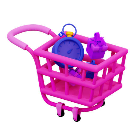 Shopping Cart Sale  3D Icon