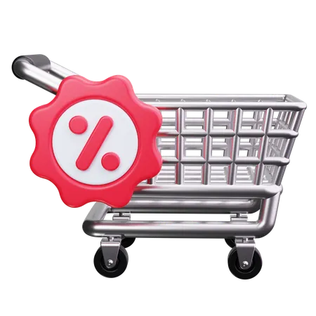 Shopping Cart Sale  3D Icon