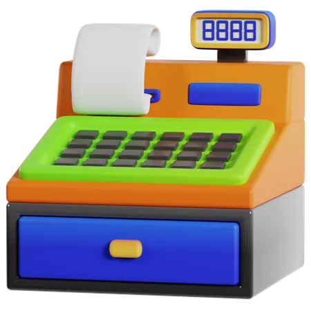 Shopping Cash Register Machine  3D Icon