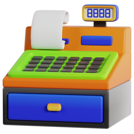 Shopping Cash Register Machine  3D Icon